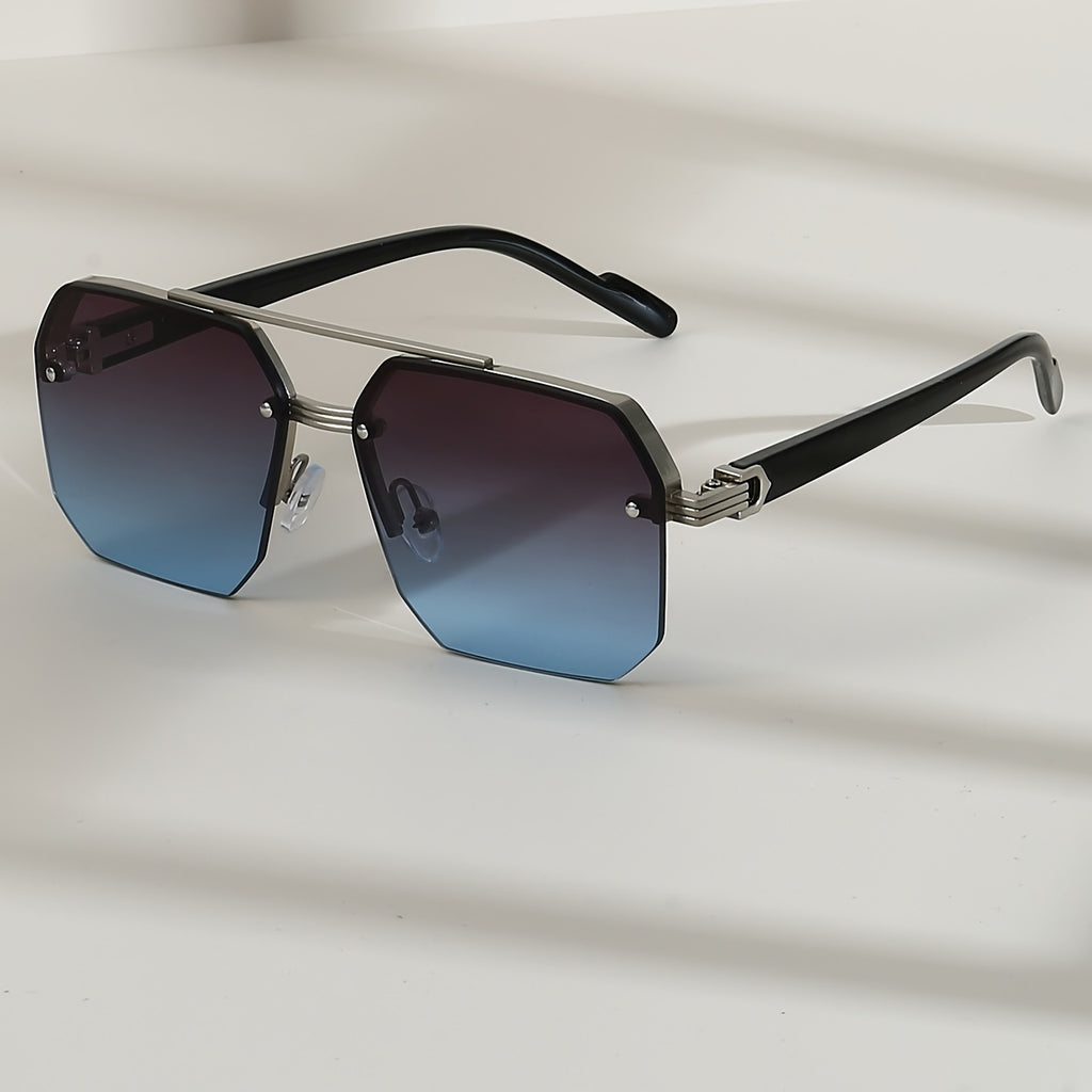 Стилни модни очила с квадратна рамка и двоен мост