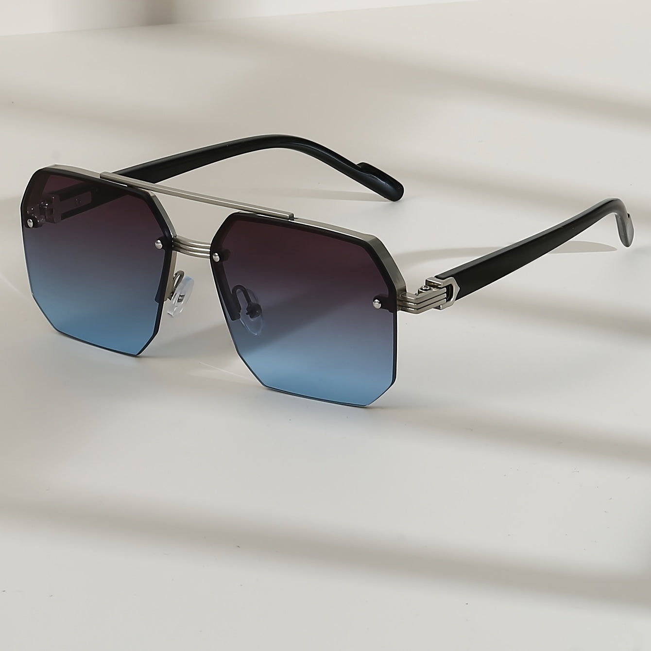 Стилни модни очила с квадратна рамка и двоен мост