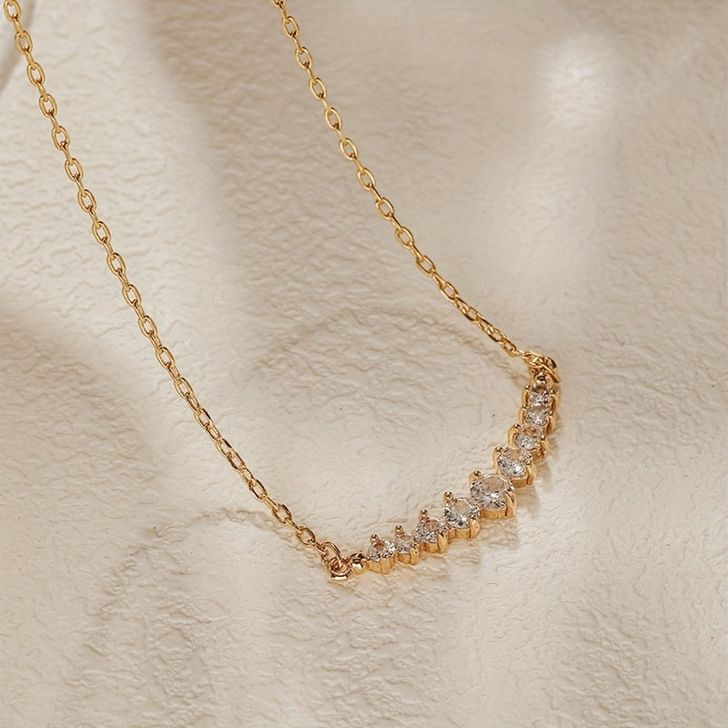 1 бр. Елегантен минималистичен меден извит медальон в златист цвят