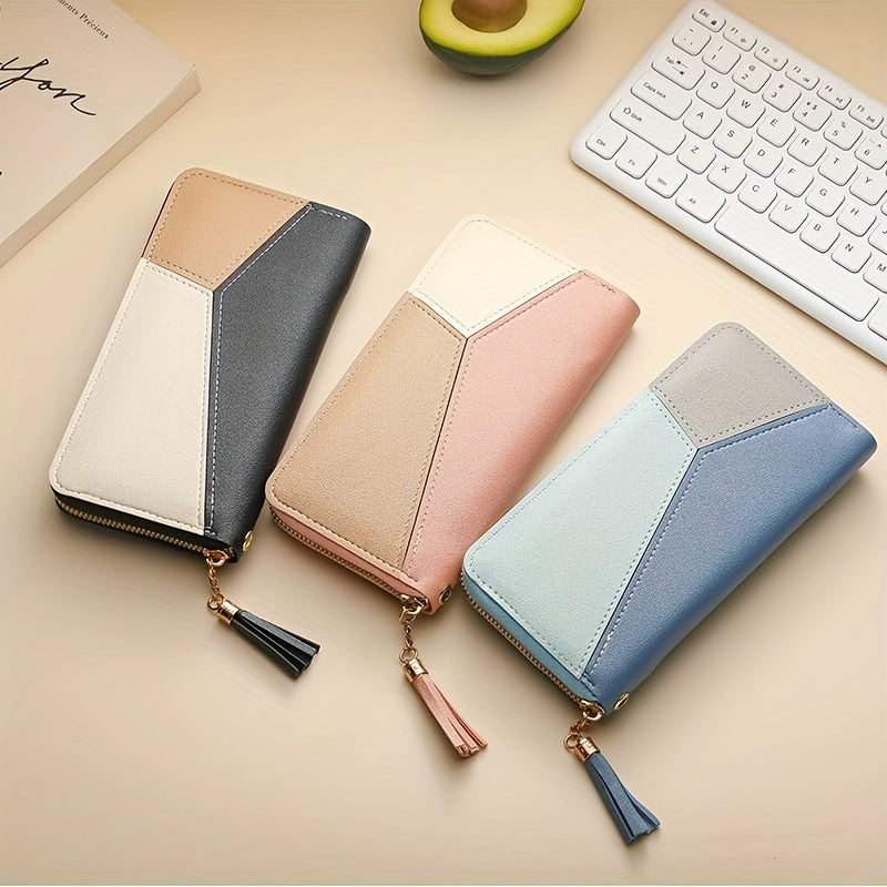 Дамска чанта с голям капацитет и дълга портфейл