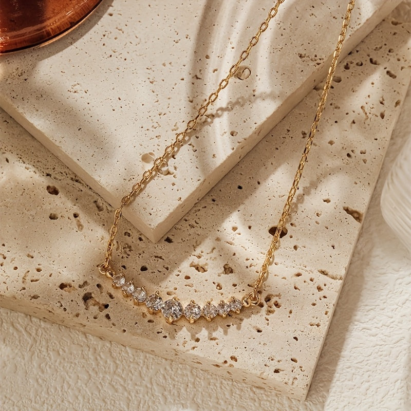 1 бр. Елегантен минималистичен меден извит медальон в златист цвят