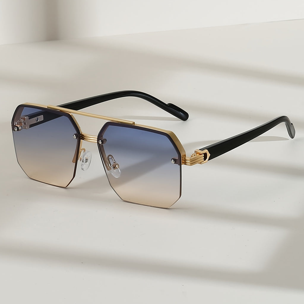 Стилни модни очила с квадратна рамка и двоен мост