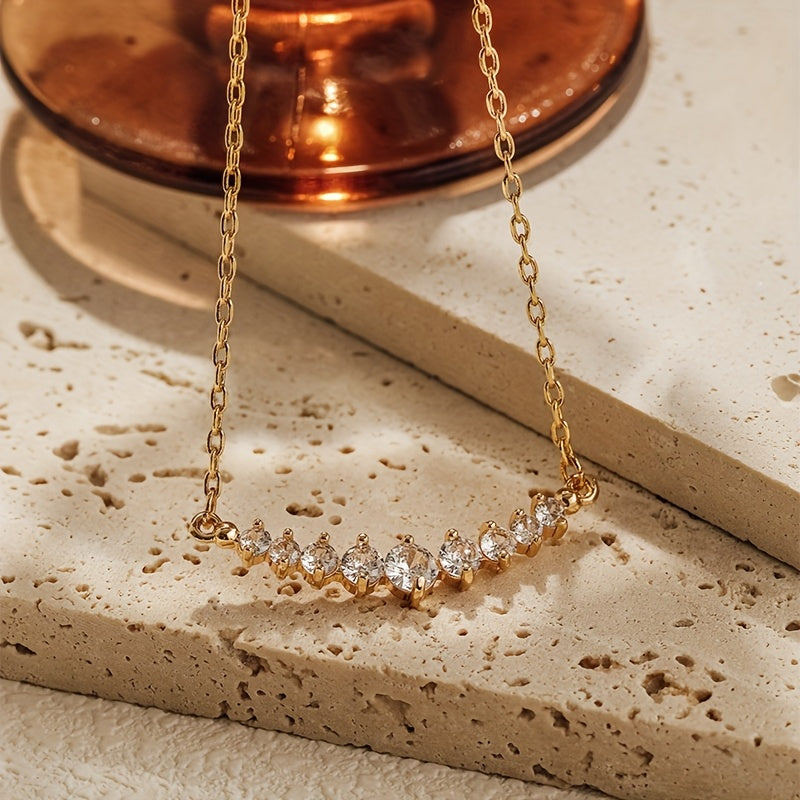 1 бр. Елегантен минималистичен меден извит медальон в златист цвят