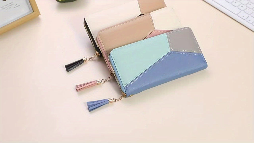 Дамска чанта с голям капацитет и дълга портфейл